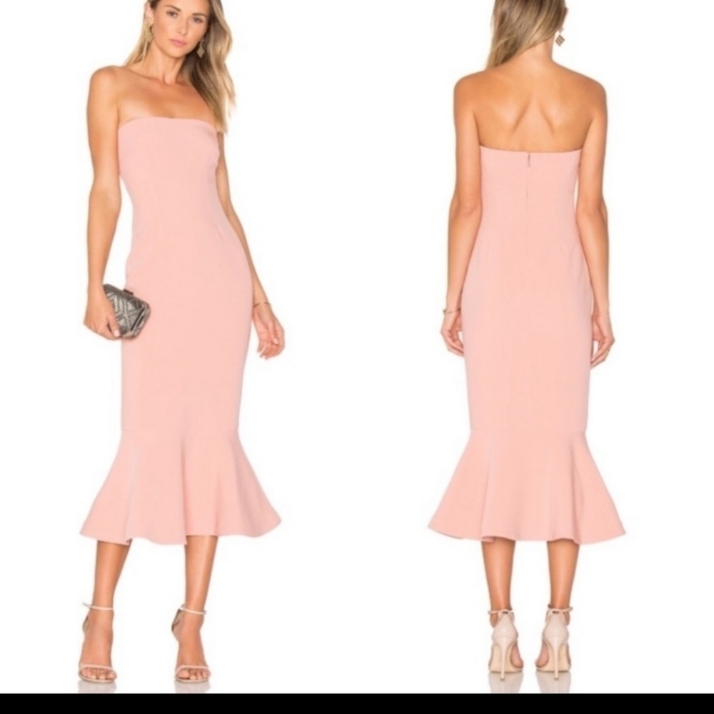 Cinq A Sept Luna Strapless Pink Dress